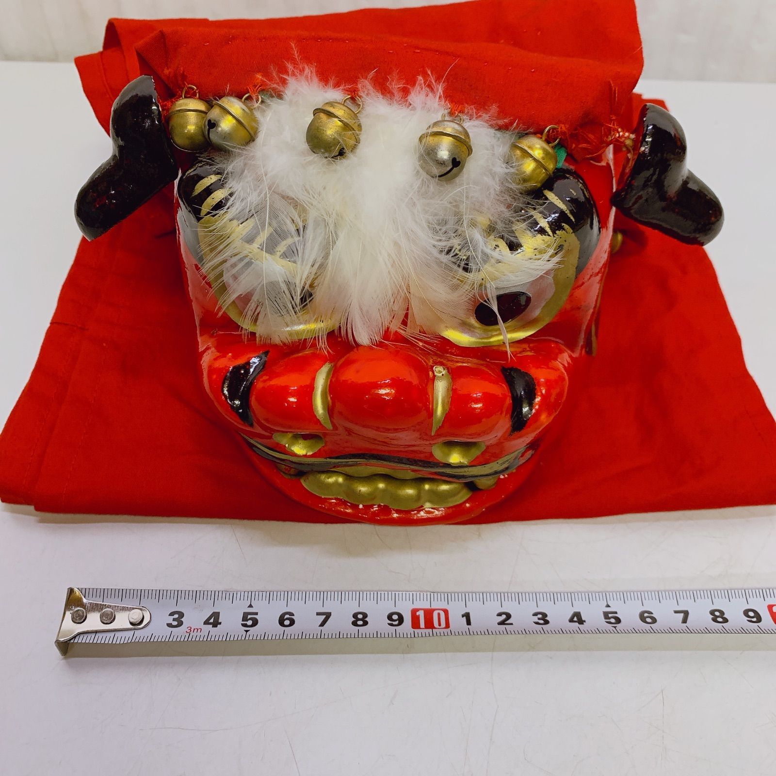 希少 手獅子 日本舞踊 小道具 獅子舞 赤獅子 舞手獅子 獅子頭 縁起物