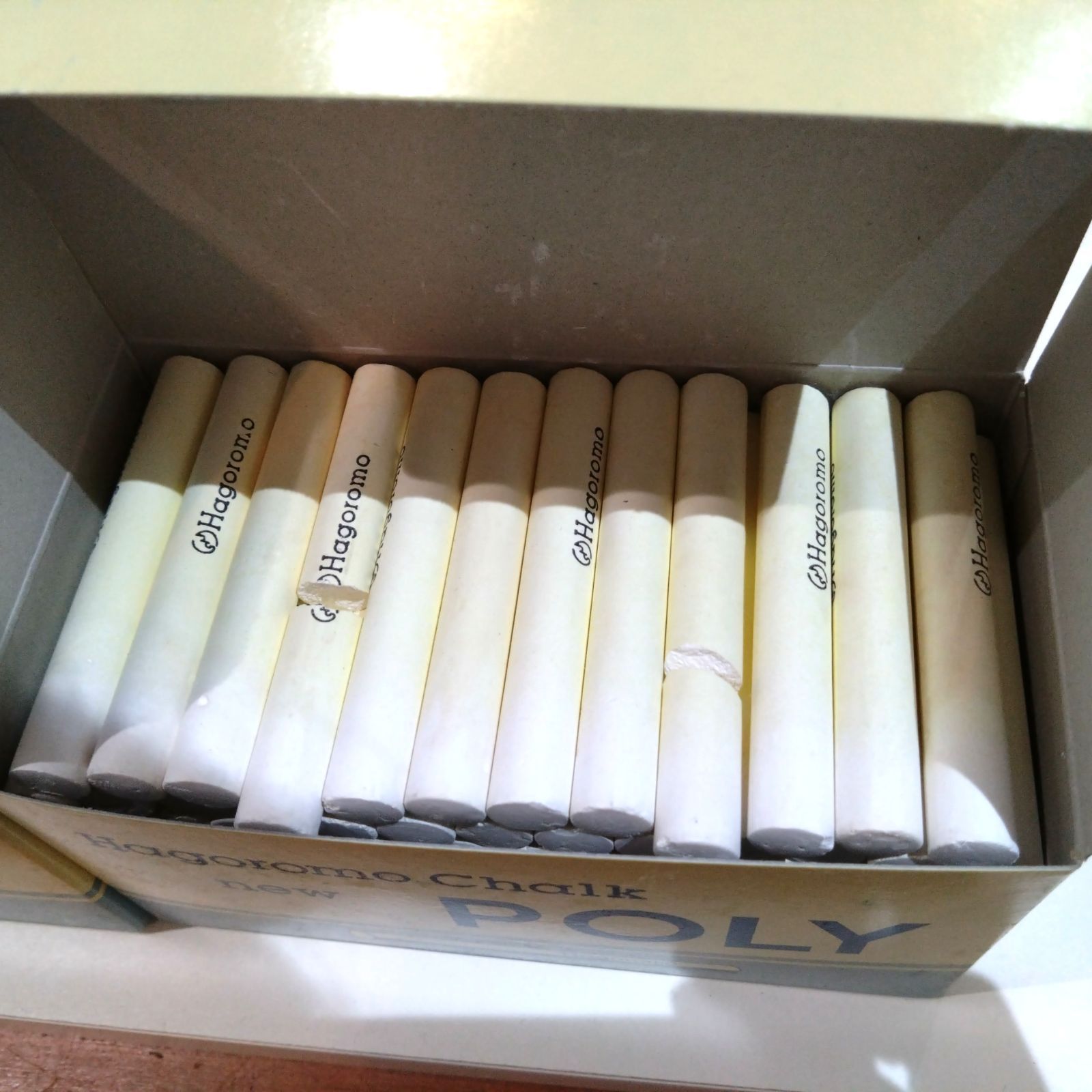 プレミア2015年廃業した羽衣文具株式会社の白チョーク100本＋赤