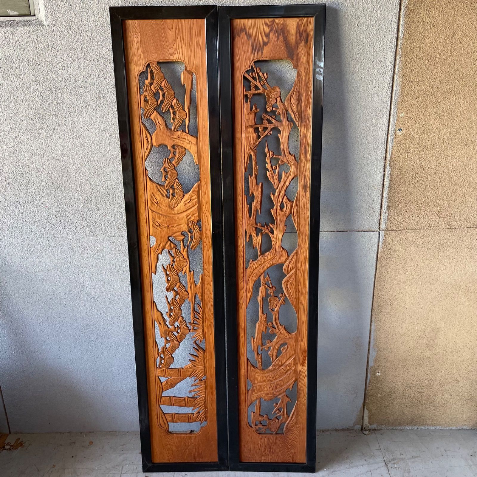 欄間】なお様☆和室 昭和 木工彫刻 木工細工 欄間】なお様☆和室 昭和