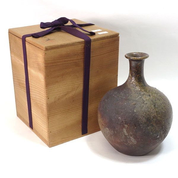 丹波立杭焼 市野信水 □【花器】丹波立杭焼/信水造