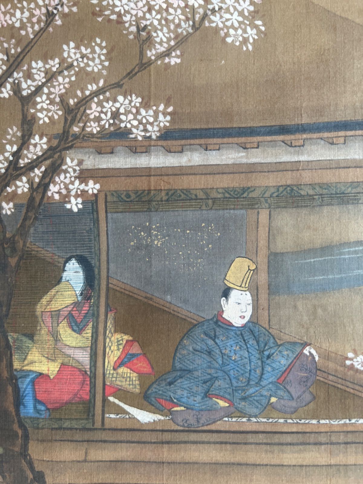 狩野常信画、軸、41.91センチ、共箱、『茅野』古画、名家の蔵出し