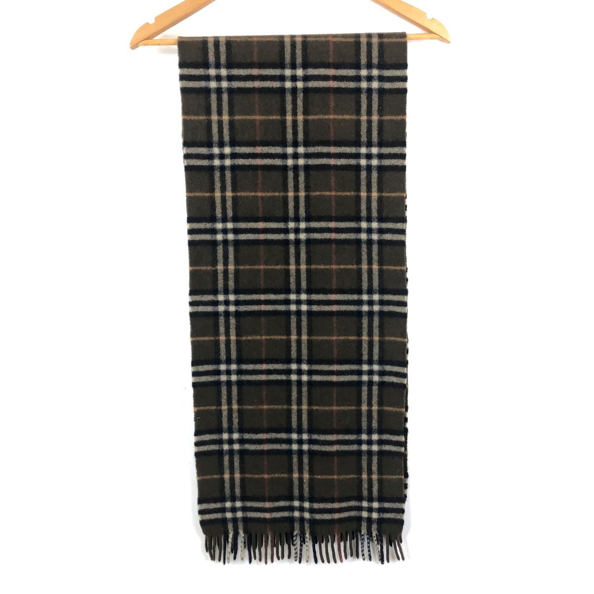 古着】 Burberrys of london ウール マフラー チェック柄 やや厚手
