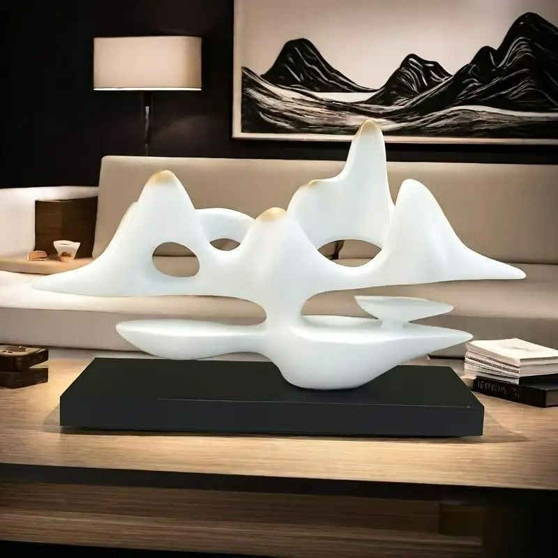 オブジェ 置物 インテリア アート 抽象彫刻 ブラック モダン 抽象的