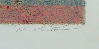 大場正男 版画 「夜明けのうた」【額縁無し】Masao Ohba#FA140006