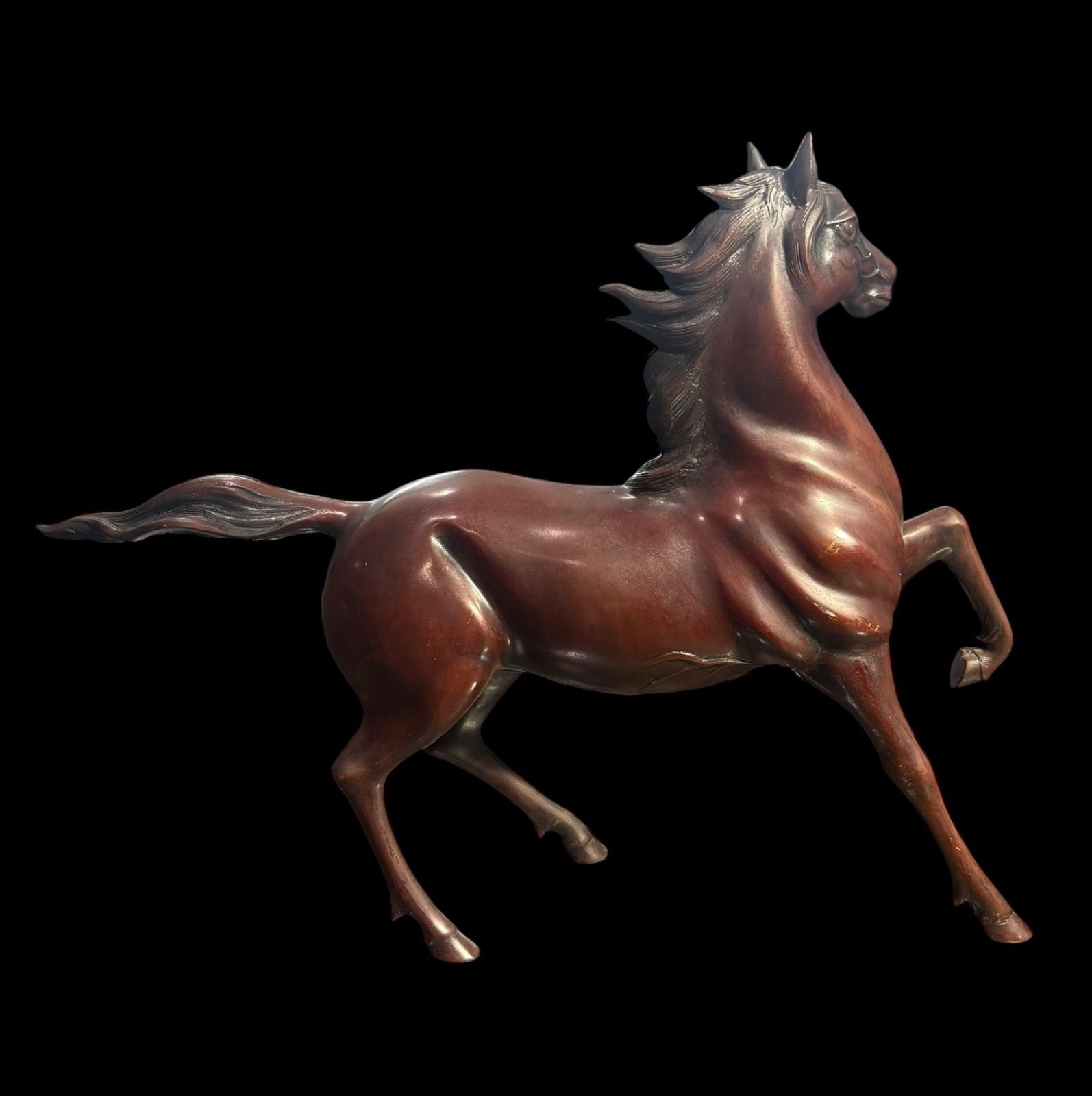 青銅製馬の彫刻 アンティーク 青銅製 馬の彫刻 約25cm 置物 馬 工芸