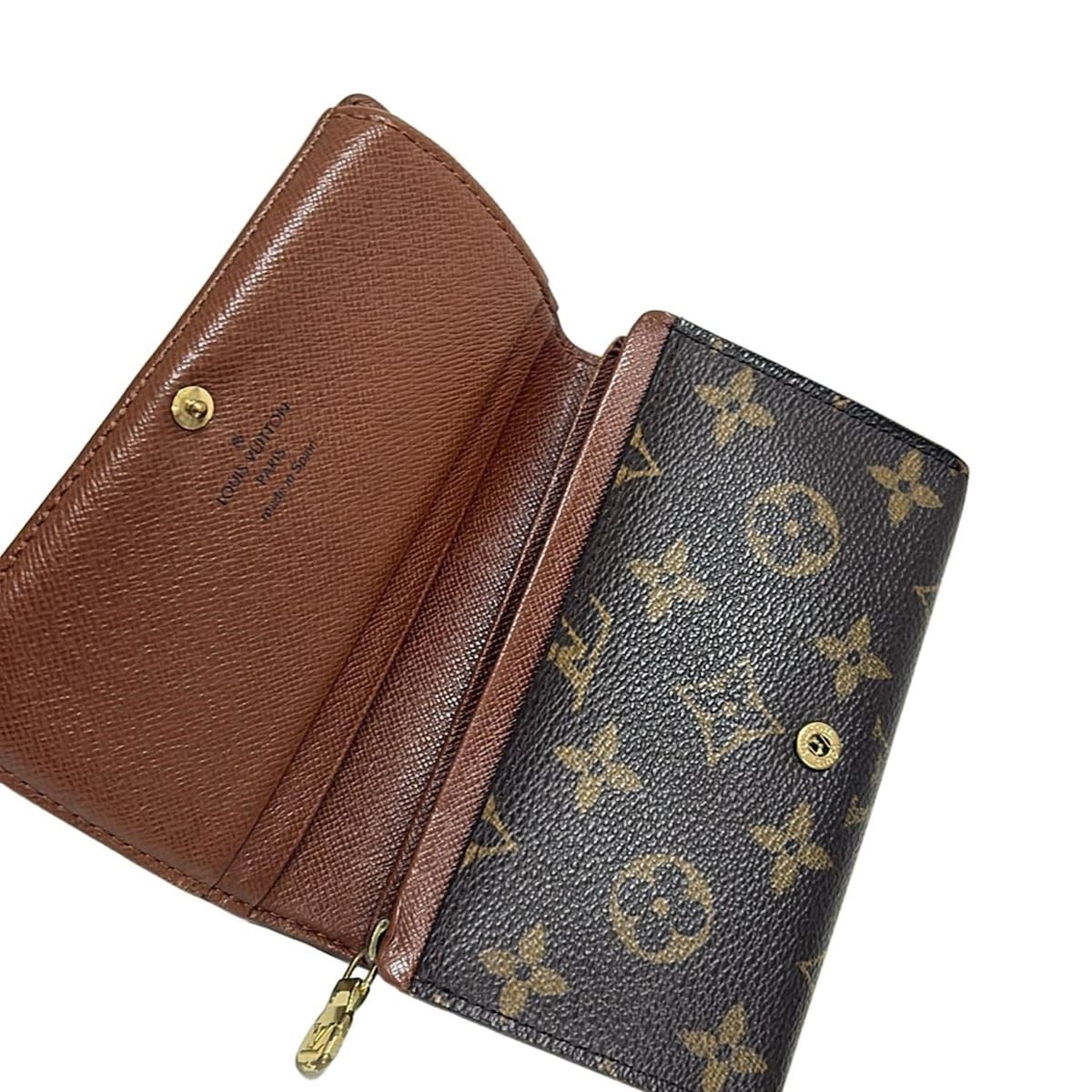 美品】ルイヴィトン ポルトモネビエトレゾール 二つ折り財布
