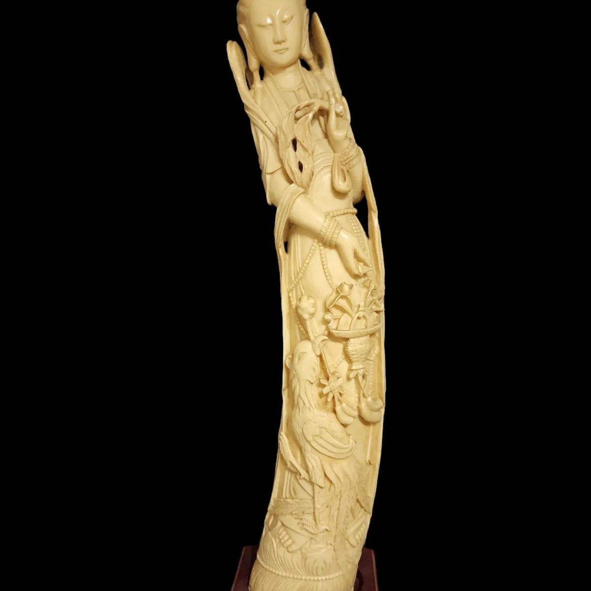象牙風 観音像 観音菩薩 置物 仏教美術 商売繁昌 金運 縁起物