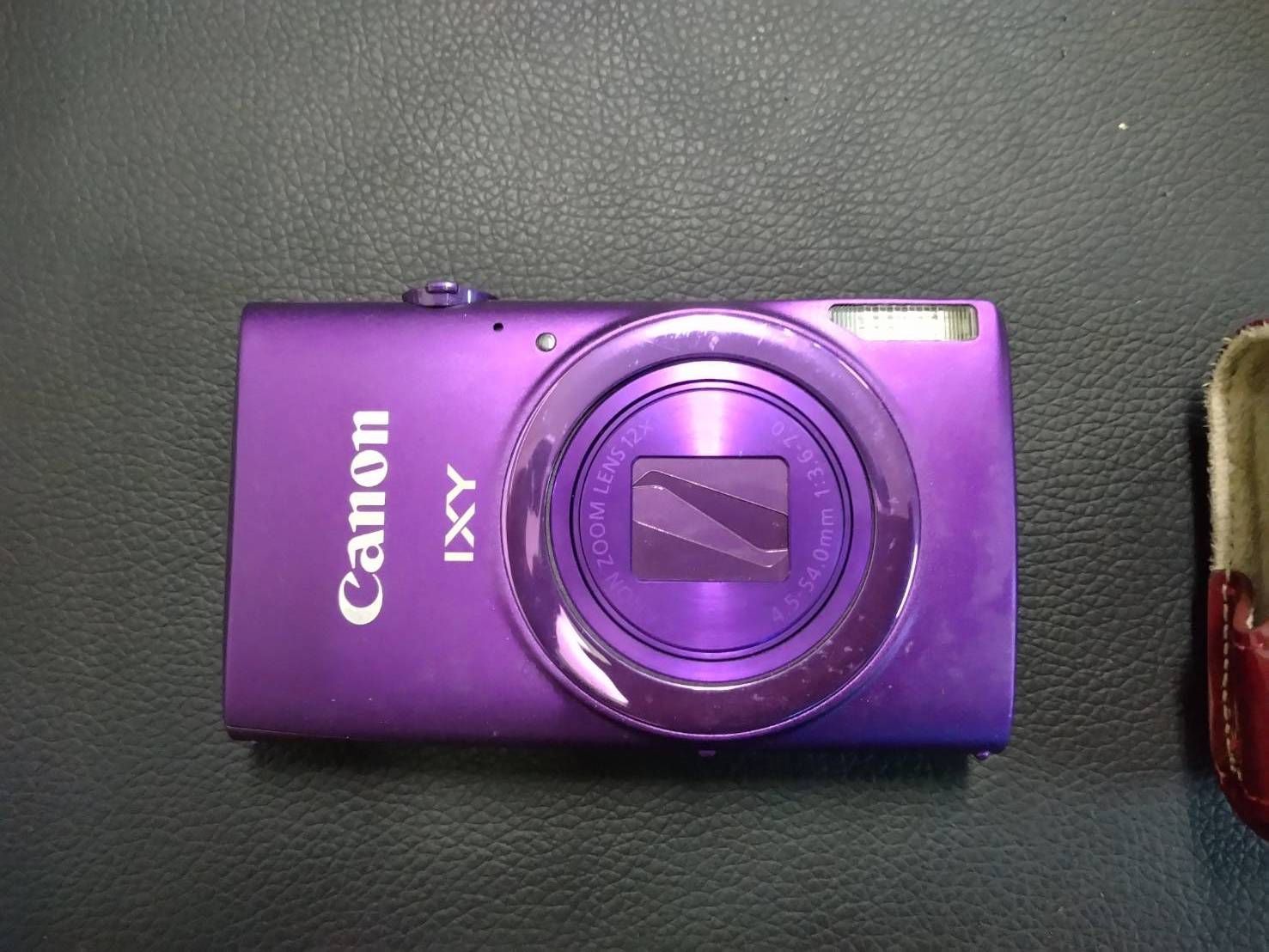 Canon IXY 630 (パープルカラー) + Canon専用ケース（赤色