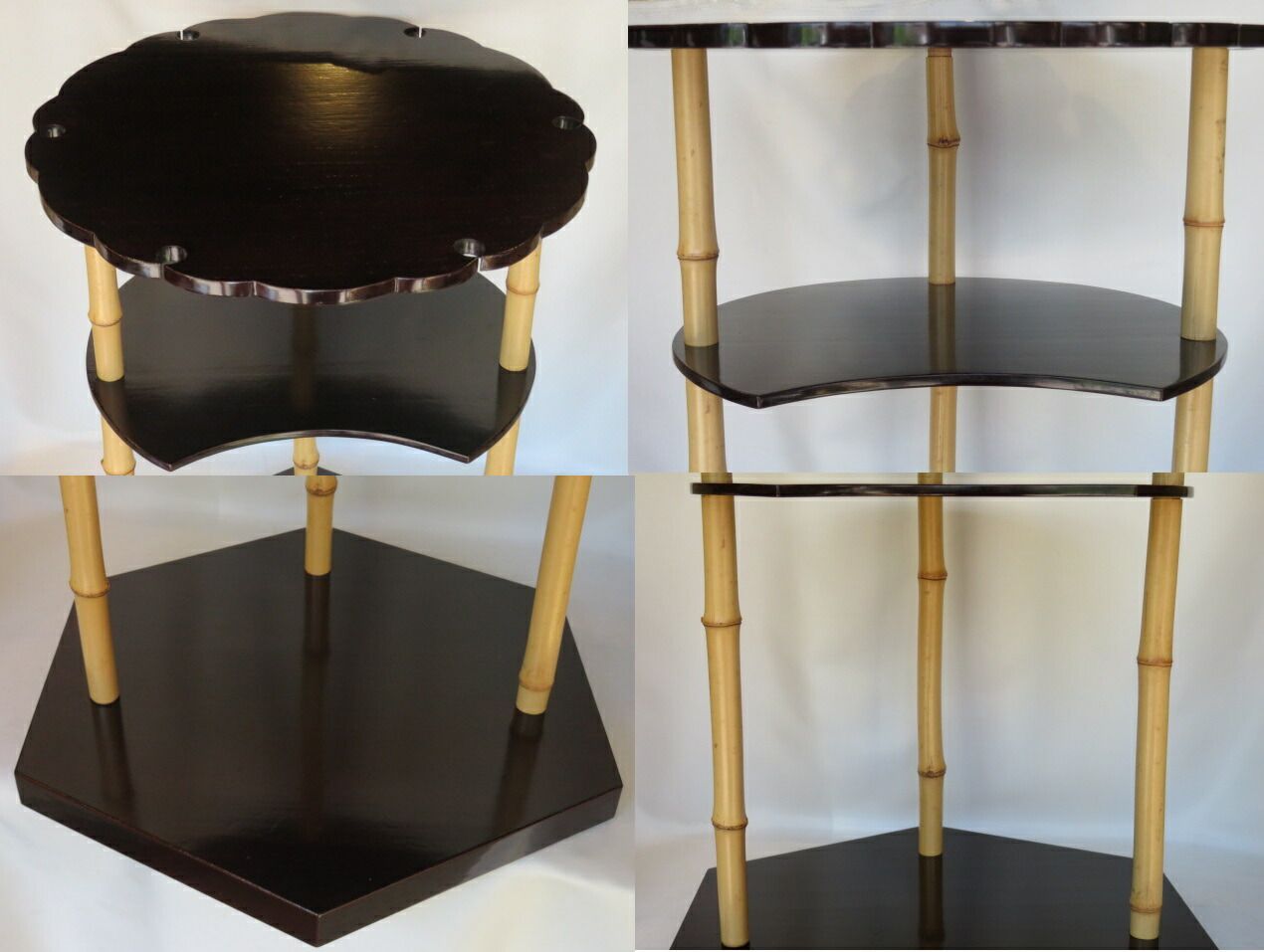 二月の特売品）東京指物師 渡辺可映作 江戸千家八代一元斎好写 亀甲棚