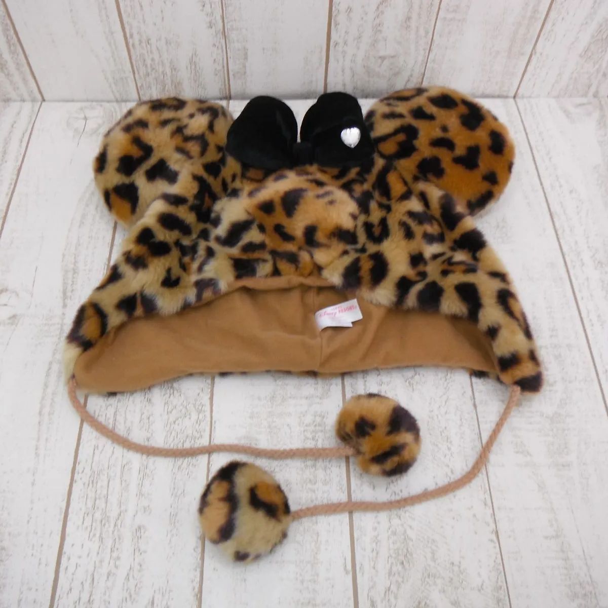 ミニーマウス ヒョウ柄 マフラー ミニーちゃんディズニーファン