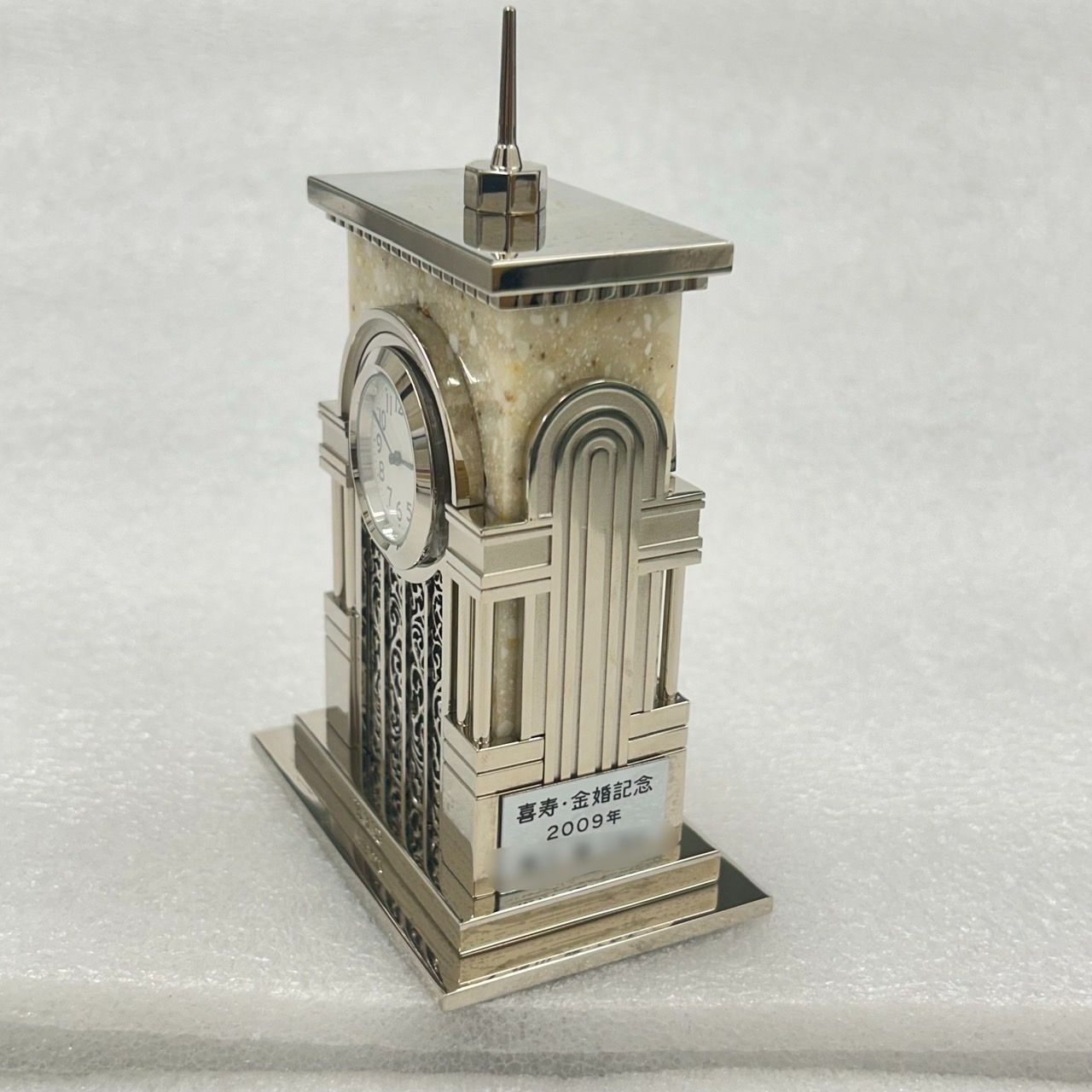 和光 銀座和光 WAKO MYS007 時計塔 置き時計 クロック 両面 オブジェ