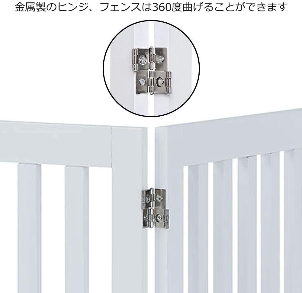 購入 人気☆彡、白い 木製犬用ゲート、折り式バリア、ペット用家具