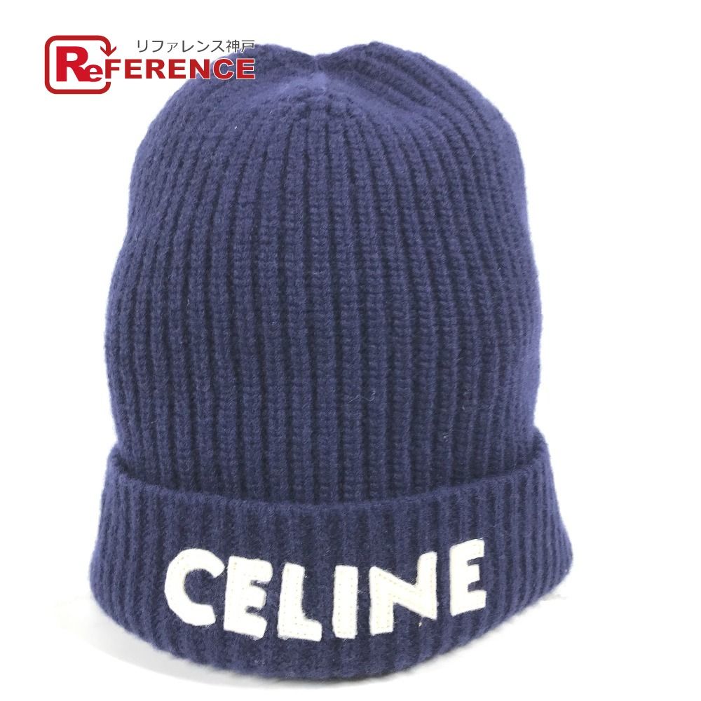 CELINE セリーヌ ニット帽 ビーニー 青 CELINE セリーヌ ニット帽