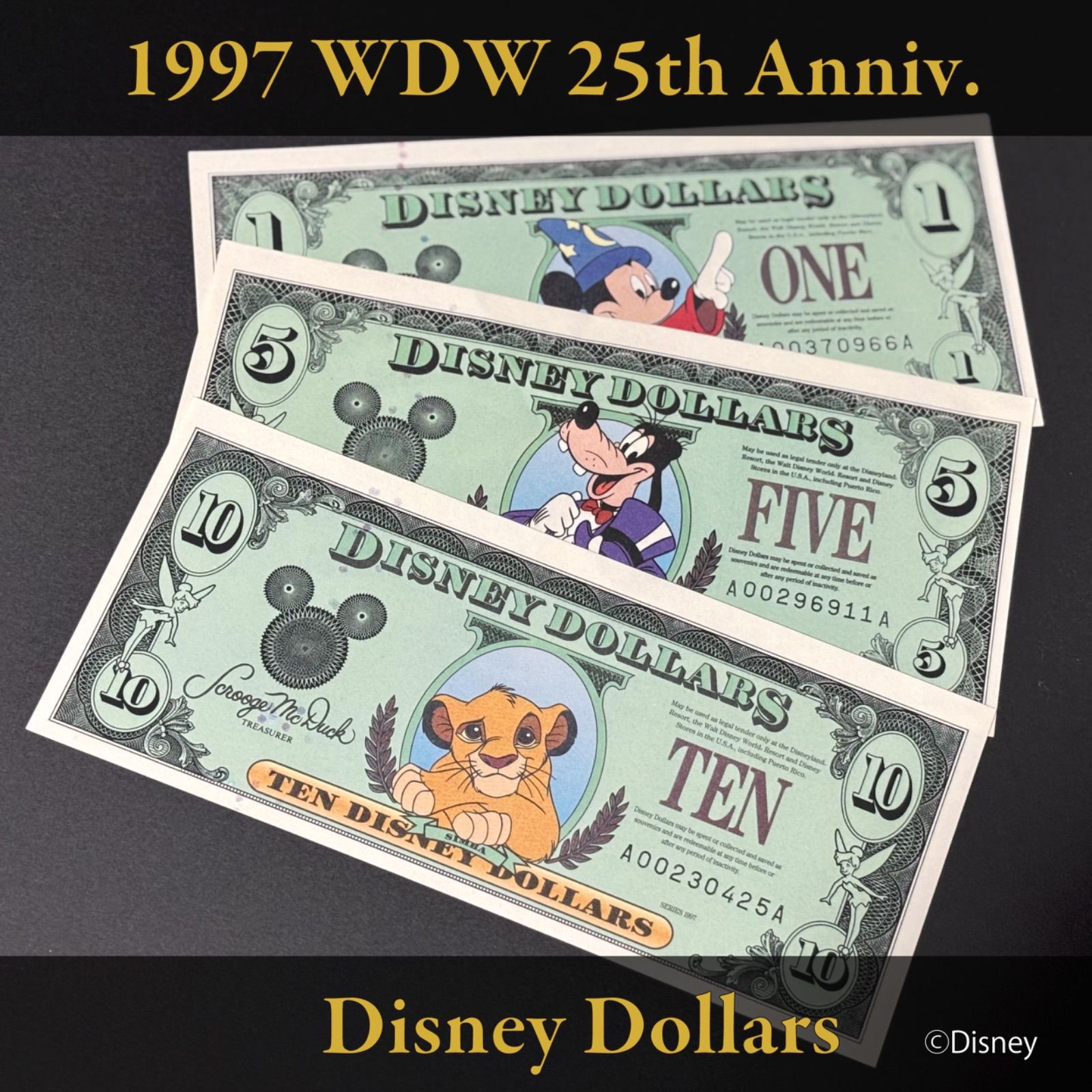 ディズニーダラー WDW25周年 5枚セット 【公式通販】