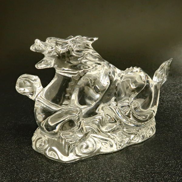 バカラ ドラゴン 龍 手に玉 十二支 辰 フィギュリン オブジェ 干支 箱入