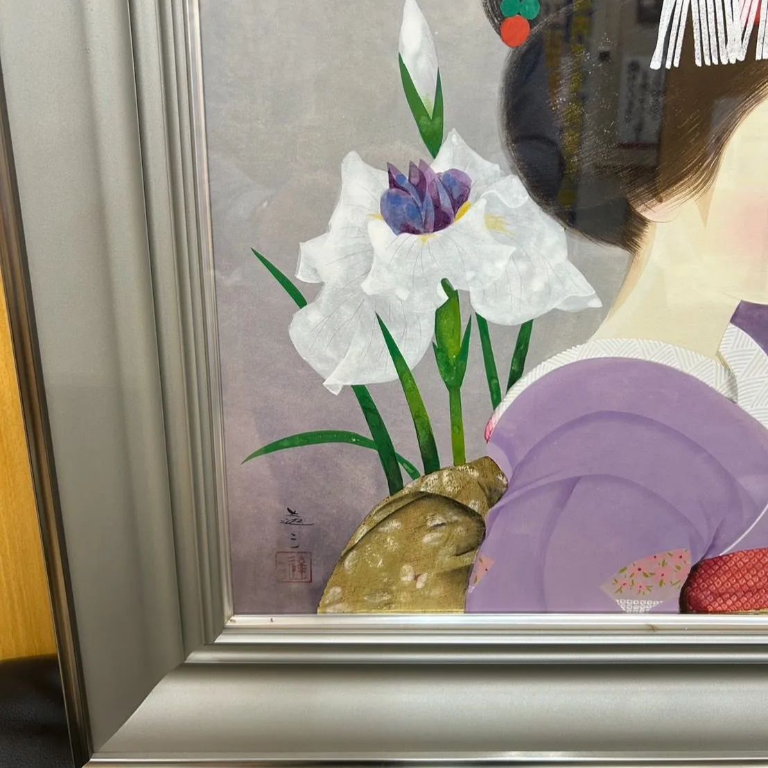 肉質油絵 横 M12 バイオリンの静物 田浦信勝 額装仕上げ品 肉質油絵 横