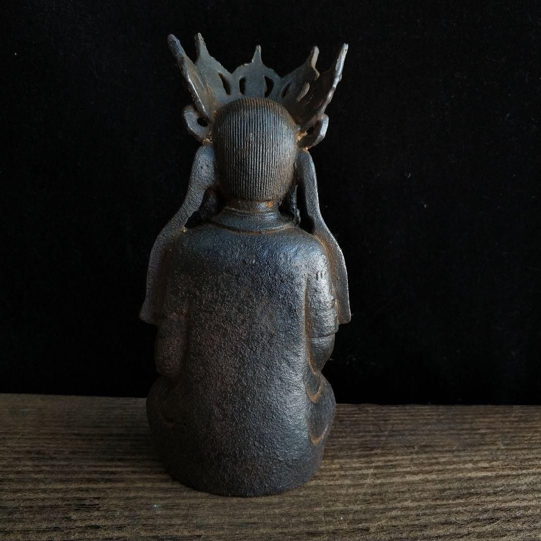 備前焼 観音菩薩立像 仏像 置物 細工物 仏教 観音様 在銘 作家作品