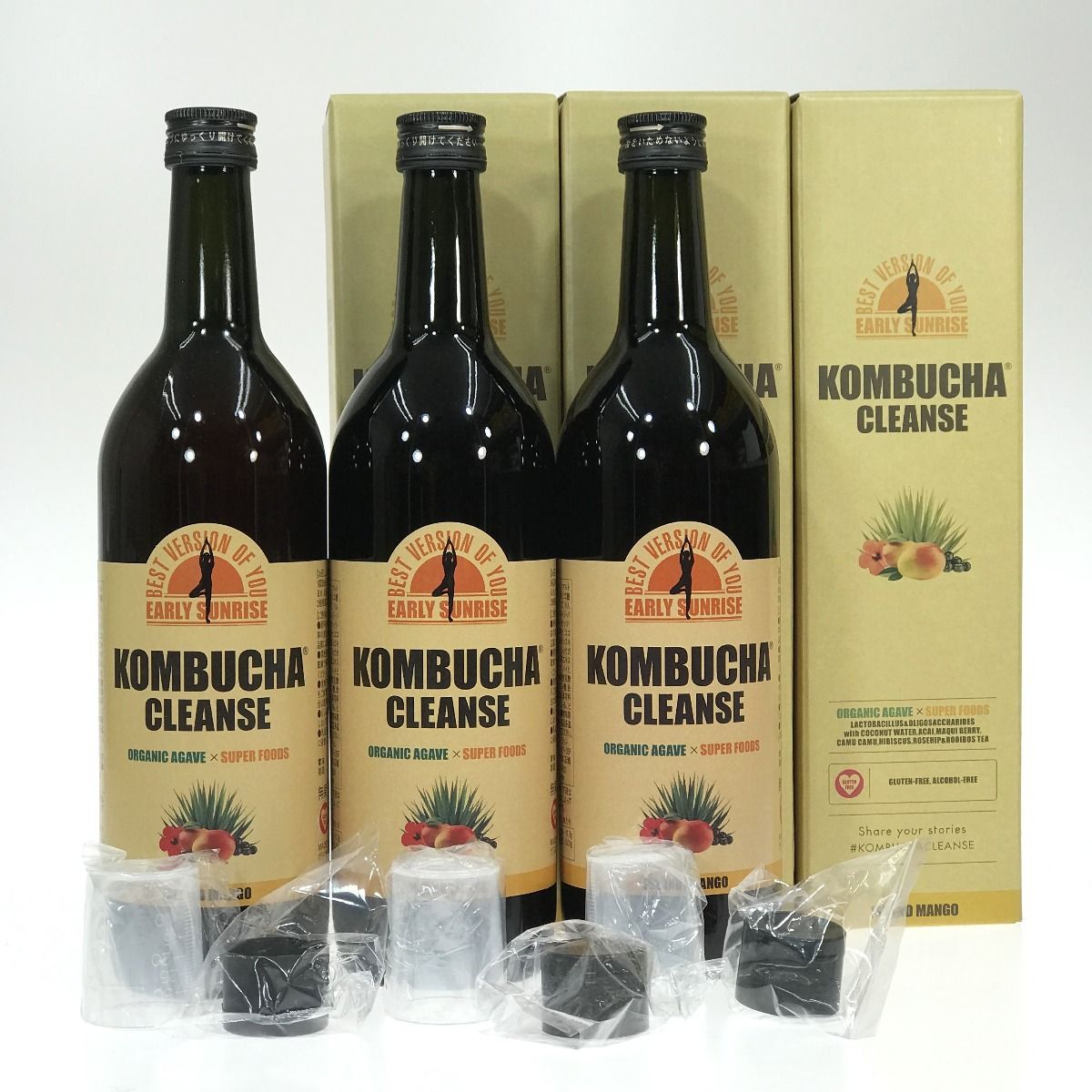 KOMBUCHA CLEANSE アイランドマンゴー 4本セット KOMBUCHA CLEANSE