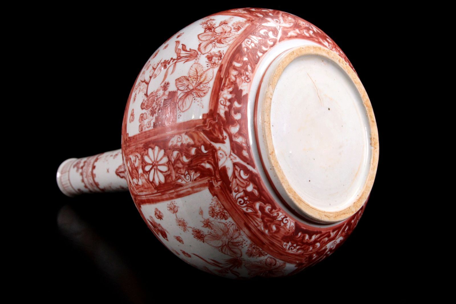 012.【陶翠】山水/楕円盆栽鉢/木箱付き 012.【陶翠】山水/楕円盆栽鉢