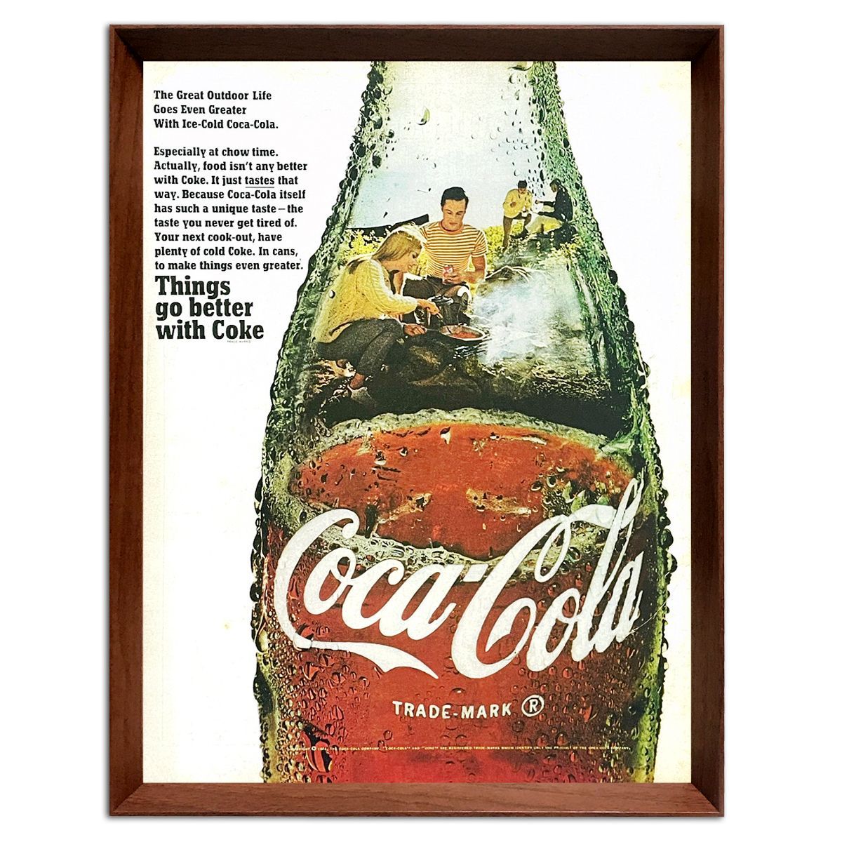 コカ・コーラ アウトドア 1960年代 アメリカ ヴィンテージ 雑誌 広告