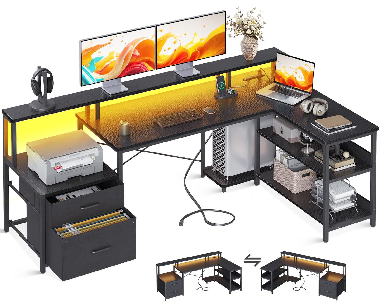 アーネストワン ハンガーパイプ付き棚DIY2セット(フレームDIYラボ