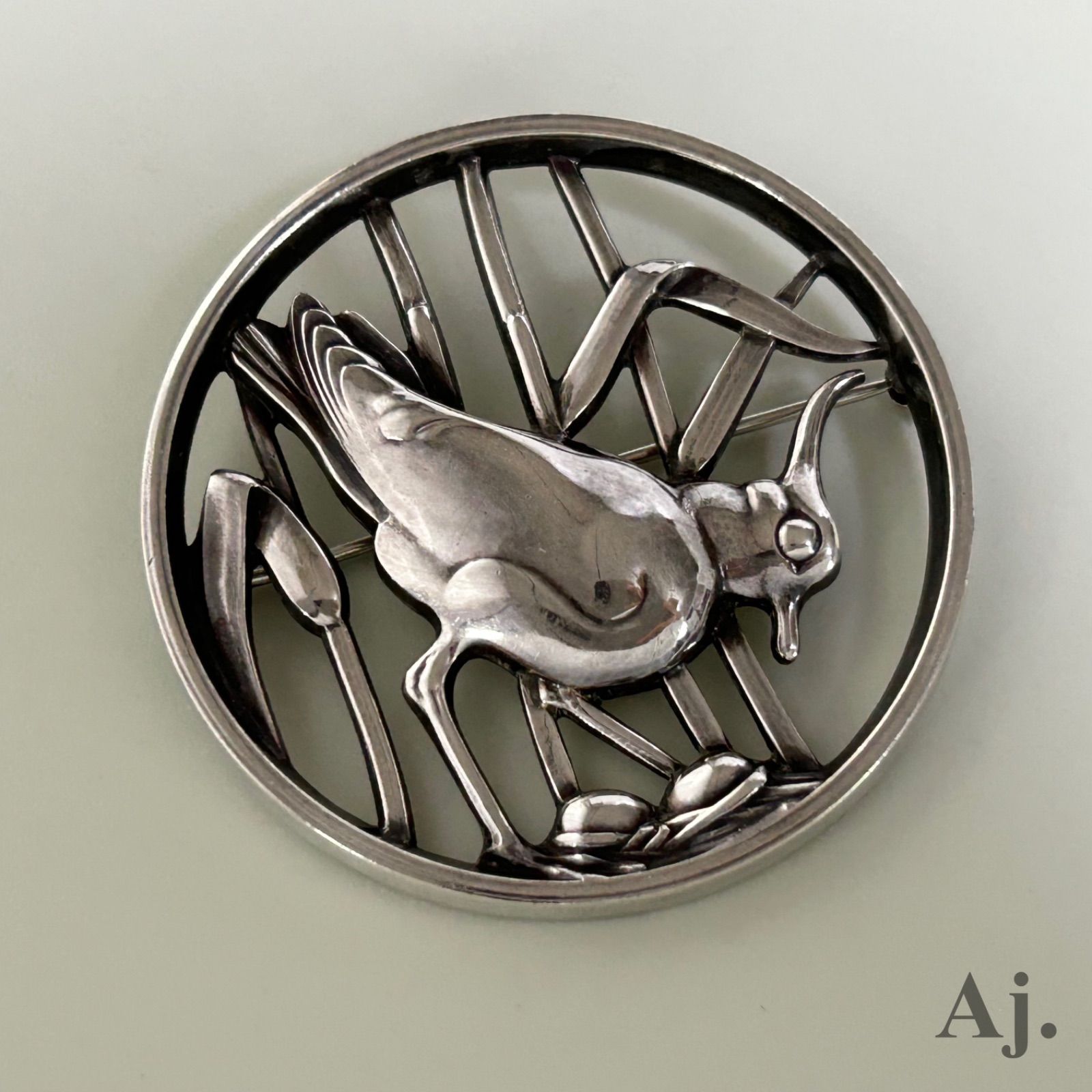 ジョージジェンセン☆ブローチ 鳥☆保存箱あり☆925 シルバー