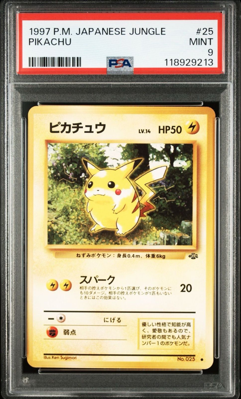ポケモンカード ポケカ 旧裏 ピカチュウ psa9 ピカチュウ 旧裏 1996 25