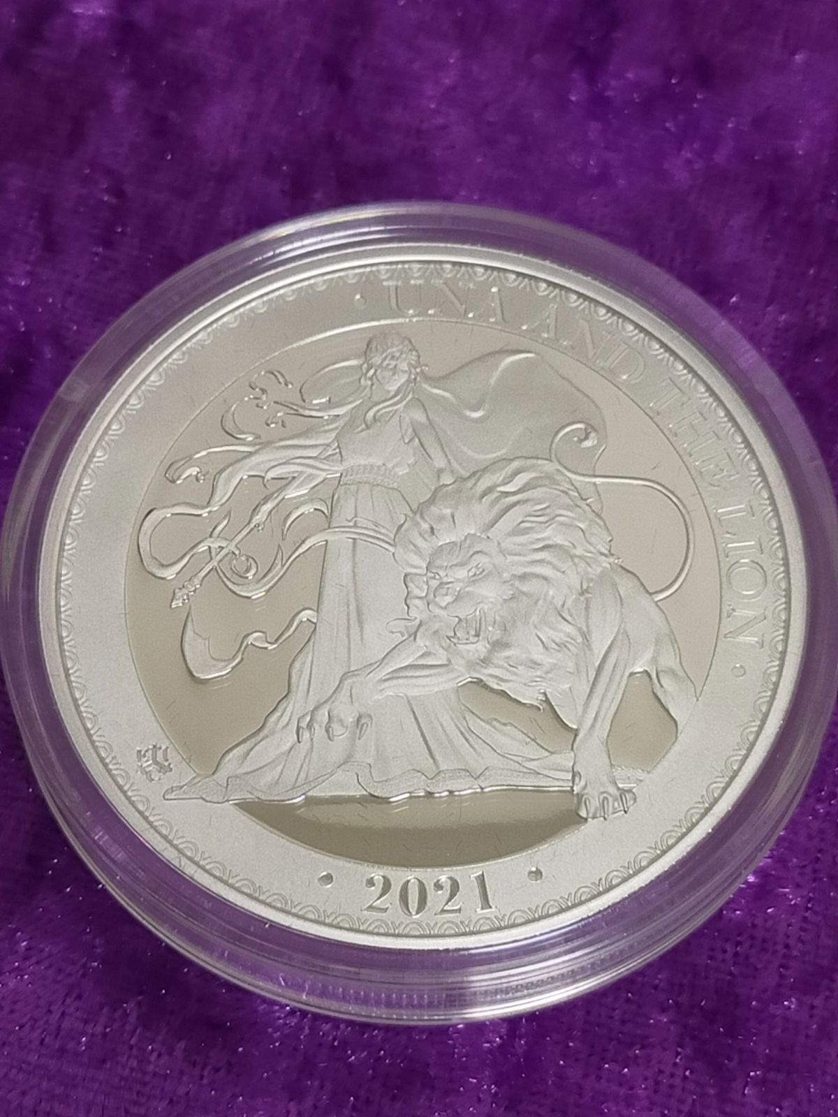750枚限定セントヘレナ ウナとライオン2021 2オンスプルーフ銀貨
