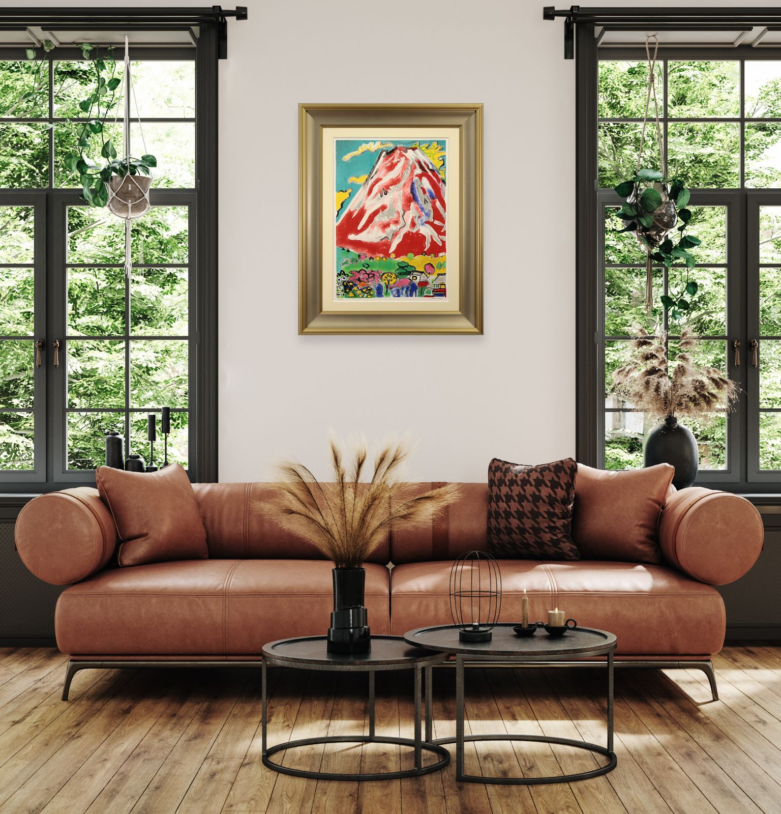 片岡球子 「桜咲く富士」 リトグラフ 版画 絵画 サクラ サク イラスト