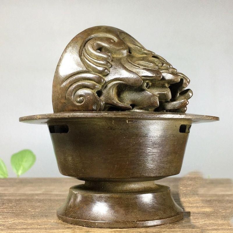 新年ギフト透かし彫りの五福献寿薫香炉 売れ筋 茶道具 香道具 工芸品