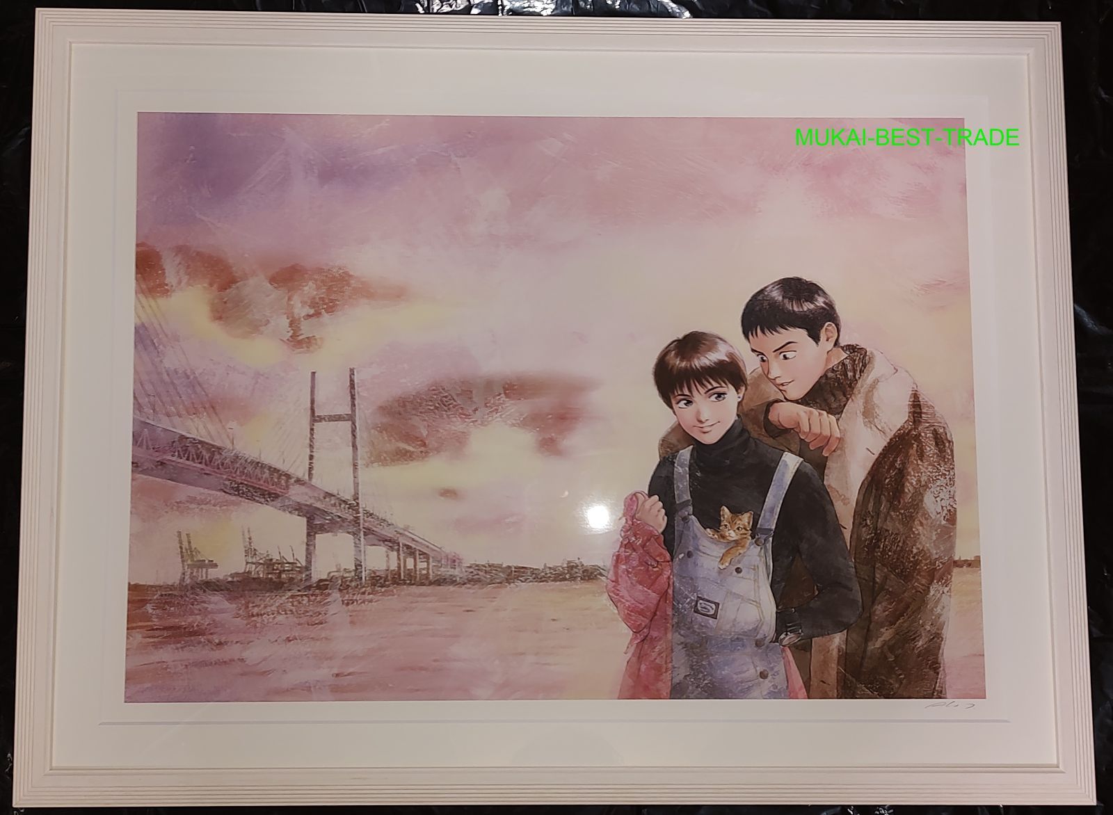 高田明美 直筆サイン キャラファイングラフ 「雨あがりの夕暮れ」 機動