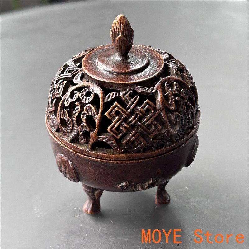 新年ギフト透かし彫りの五福献寿薫香炉 2024 茶道具 香道具 工芸品