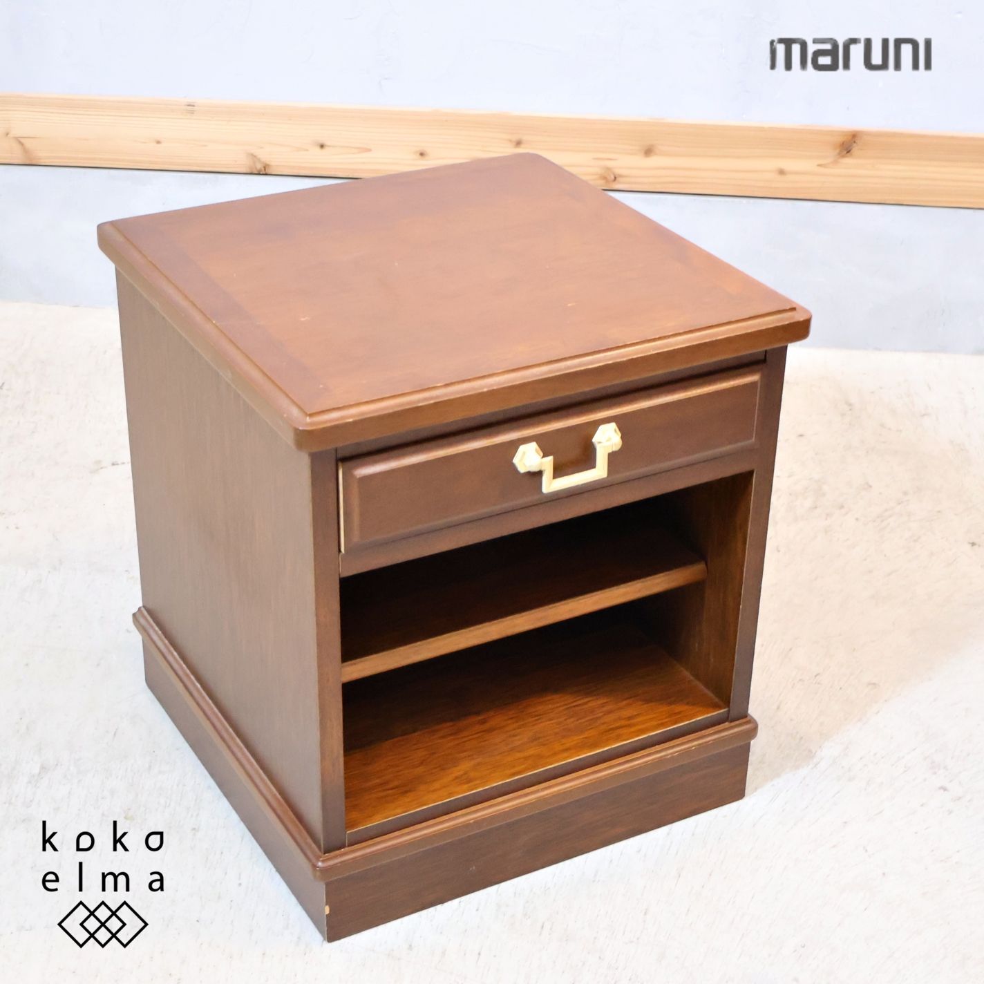 maruni/マルニ木工 地中海木製サイドテーブル引き出し付き 3193-01