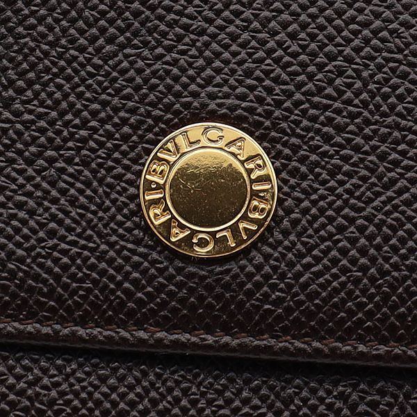 美品 箱付 ブルガリ ポストイットケース/付箋ケース ダークブラウン