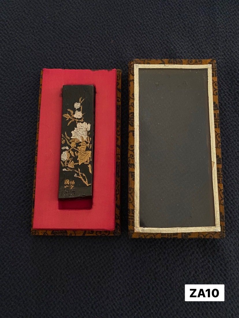 中国書画墨】中国墨「天保九如」貢煙 呉開文 重量32.6g 箱付き 書道