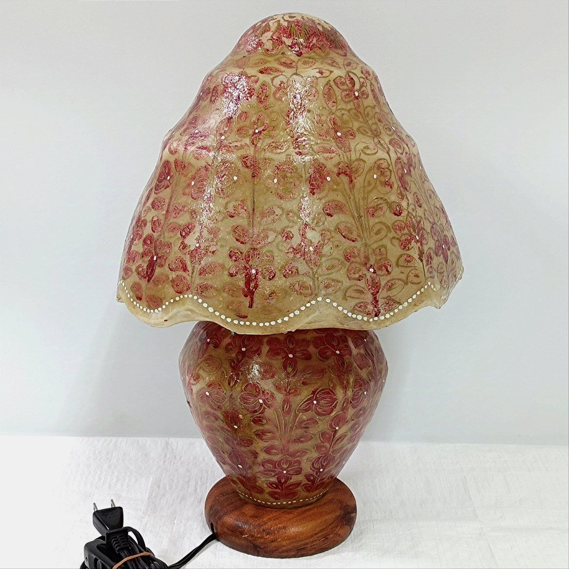 ヴィンテージ パキスタン キャメルランプ ラクダ皮卓上照明 100V