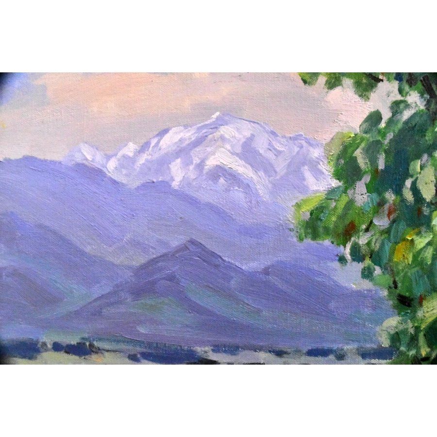 真作】絵画 油彩4号 緑陰の水路閣 穏やかな光と影を描く風景油彩画 W7