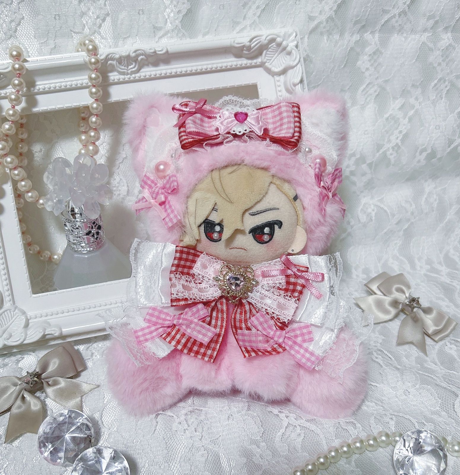 着ぐるみ ねこ おすわり ぬい服 12cm マスコット ちびぐるみ 36