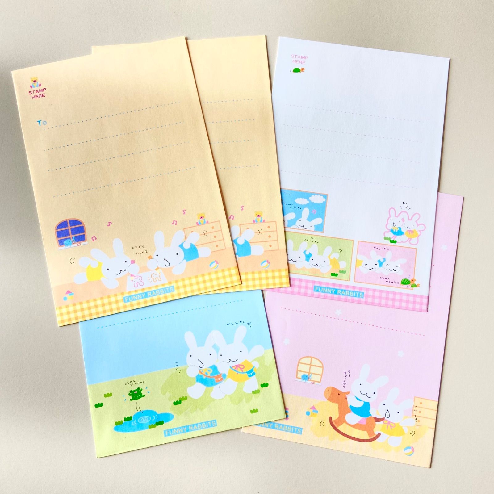 ファニーラビッツ シール ステッカー 封筒 セット 平成レトロ レア