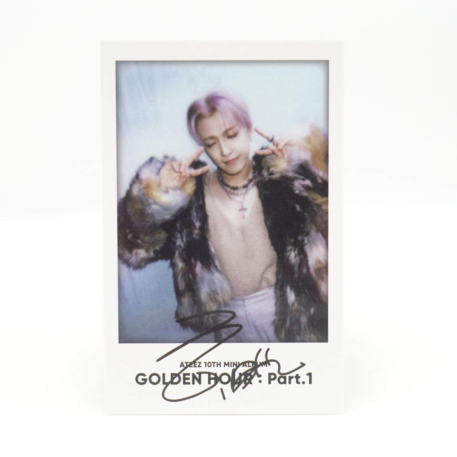 ateez ホンジュン 直筆サイン入り ポラロイド ateez ホンジュン 直筆