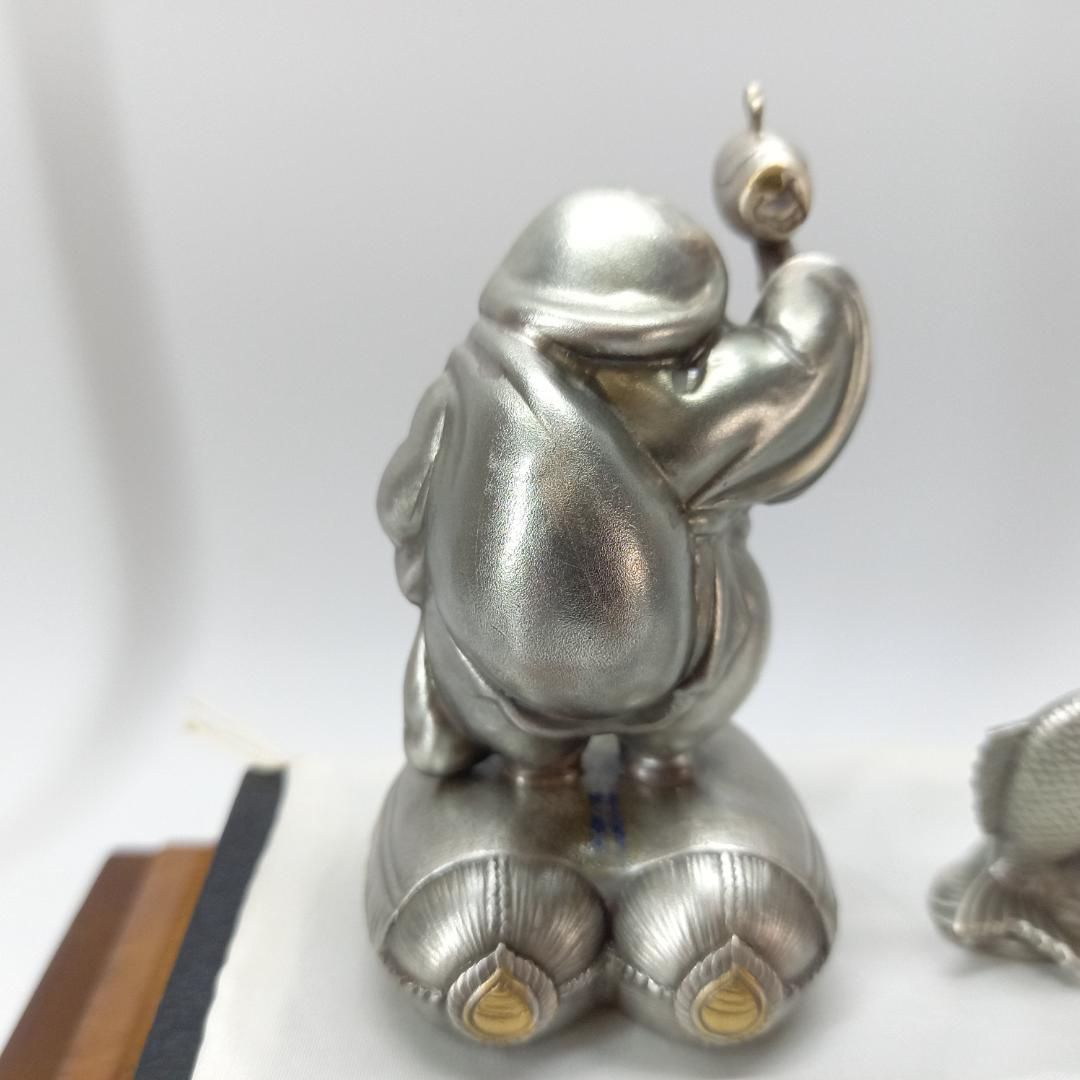 流 美術品 銀製 恵比寿大黒置物 ケース付 KJ401(銀製)｜売買された