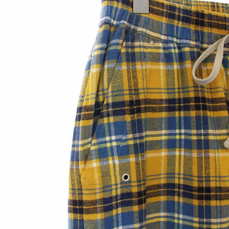 リックオウエンス イエロー チェック パンツ