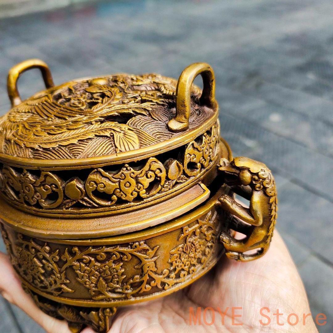 香炉 銅器 薫香炉 網蓋式香炉 中国式香炉 置物 香道具 装飾品