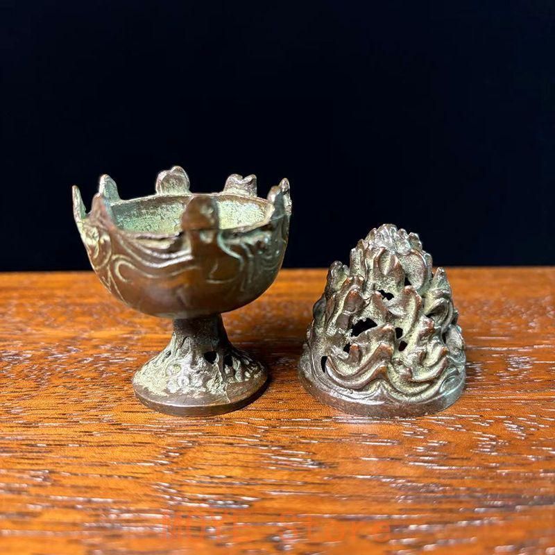 銅製 蘇工 宮灯 燭台 薫香炉 香道具 装飾品 工芸品 美術品 置物 銅製