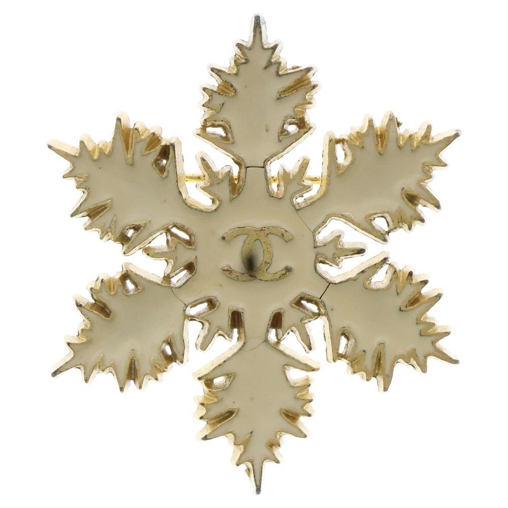 楽天市場】CHANEL ブローチ スノーフレーク 雪の結晶 01A ゴールド