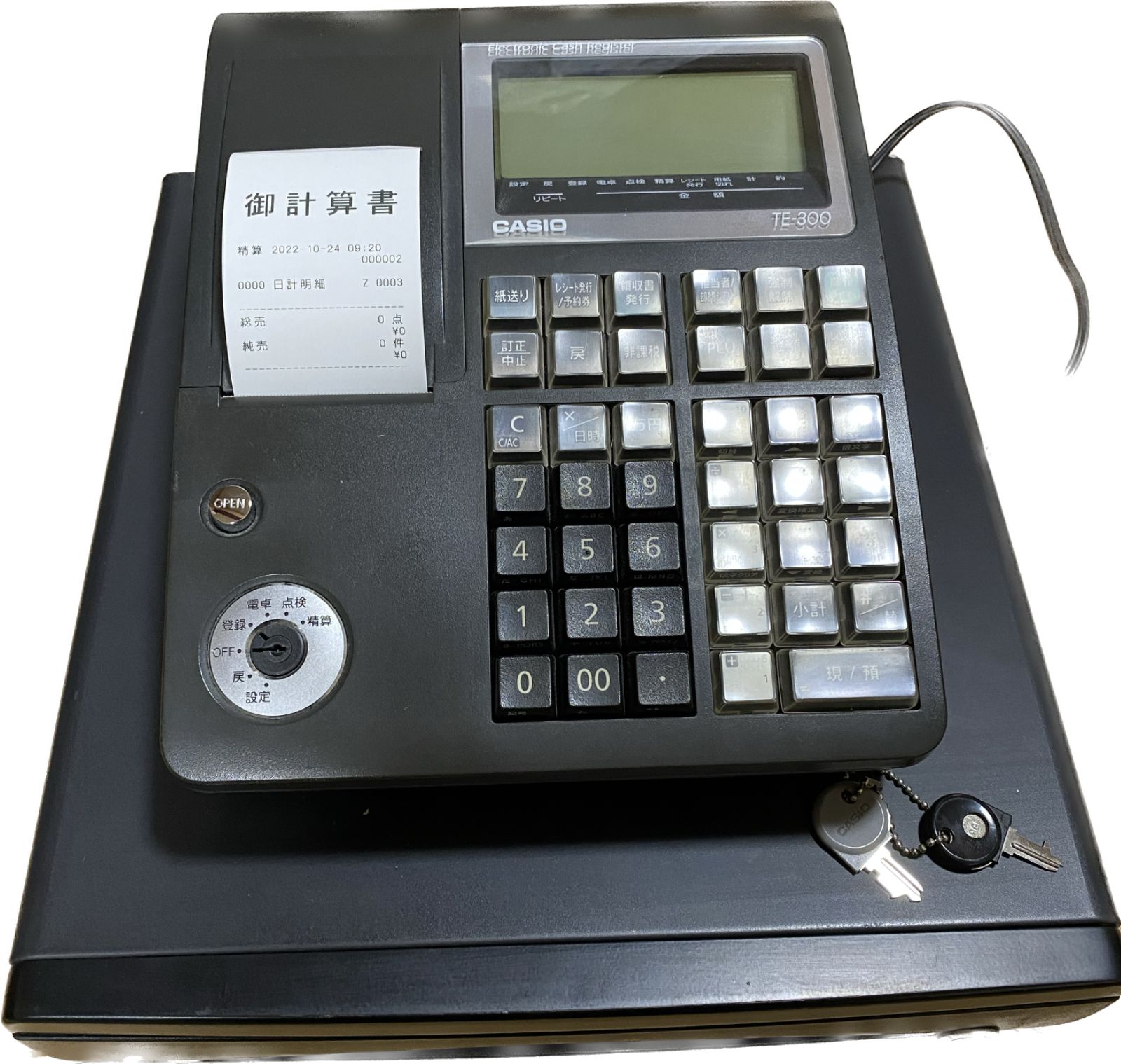 購入 カシオレジスター TE-300 フル設定無料 送料無料人気機種 208085