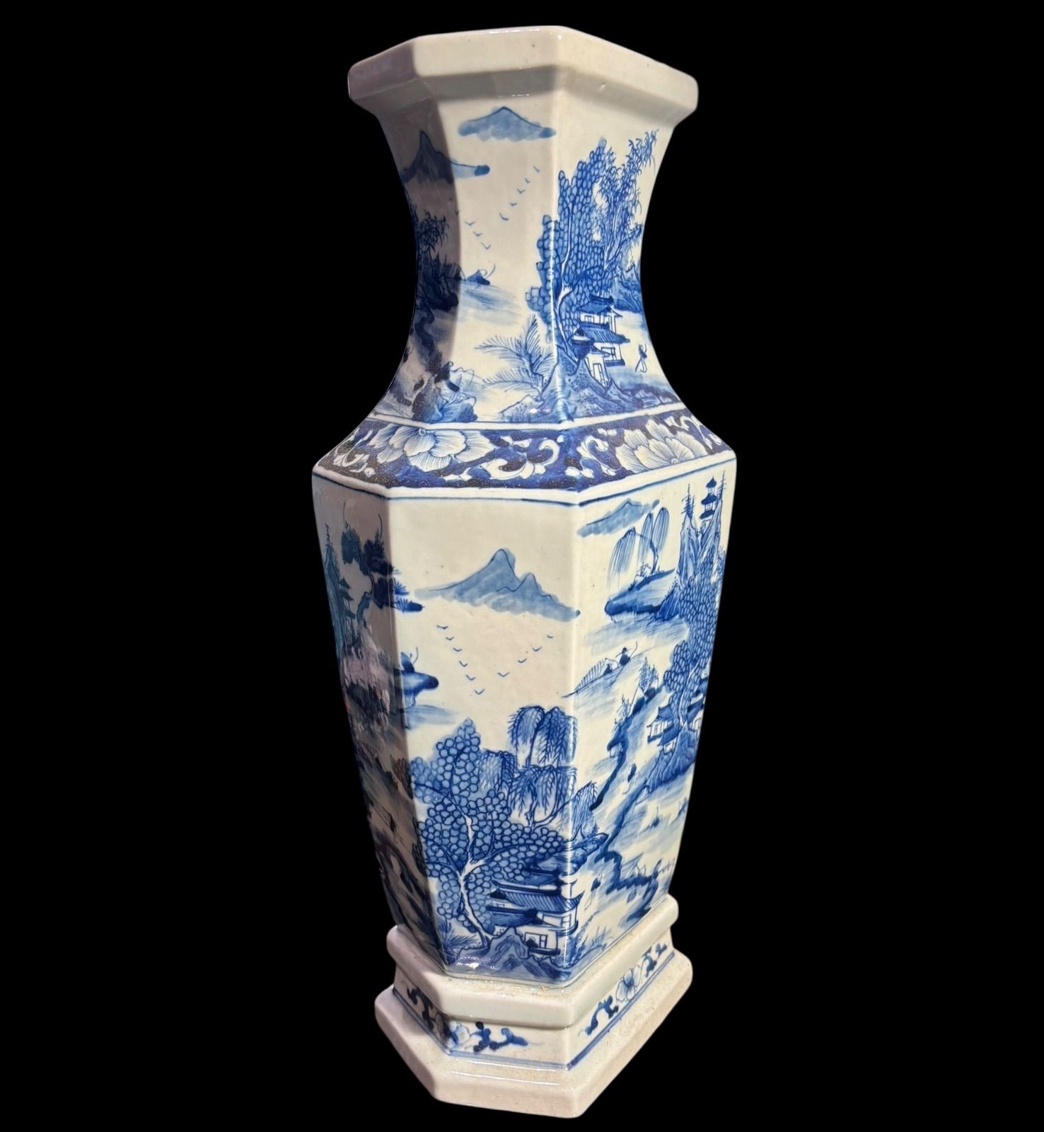 中国美術 中国古玩 染付花鳥図文 民国 清代 中国 陶器 染付