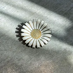 美品ジョージジェンセン プリュム羽リーフブローチ 391 TORUN