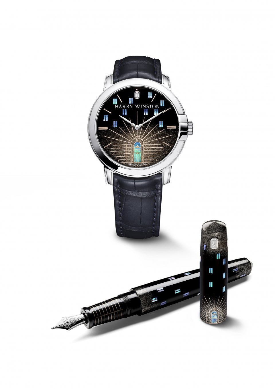 HARRY WINSTON ハリーウィンストン 万年筆 1Pダイヤ K18WG