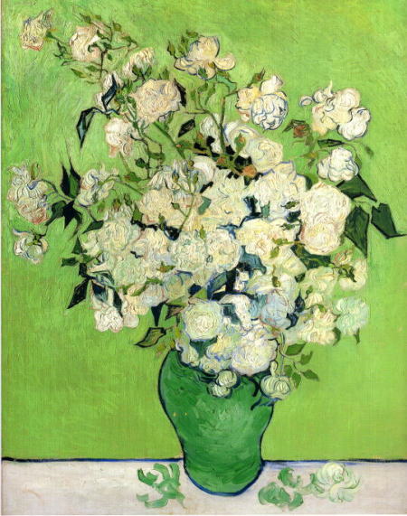 薔薇の花瓶絵画